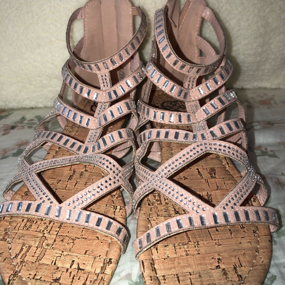 Pink Rhinestone Sandals